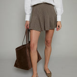 Vinya Plaid Pleated Mini Skirt