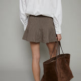 Vinya Plaid Pleated Mini Skirt