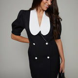 Cyrus Contrast Collar Mini Dress