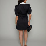 Cyrus Contrast Collar Mini Dress