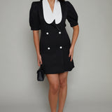 Cyrus Contrast Collar Mini Dress