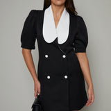 Cyrus Contrast Collar Mini Dress