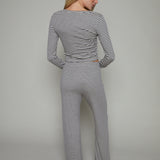 Allegra Striped Modal Rib Pants