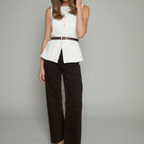 Suzie Belted Button Front Vest