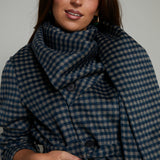 Martha Checkered Hanging Scarf Coat