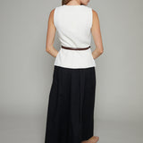 Suzie Belted Button Front Vest