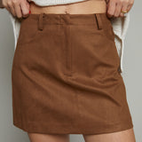 Renata Suede Mini Skirt