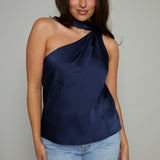 Layla Tie Neck Satin Top