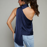 Layla Tie Neck Satin Top
