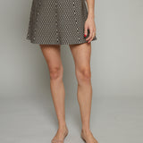 Talia Abstract Knit Mini Skirt