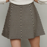 Talia Abstract Knit Mini Skirt