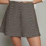 Talia Abstract Knit Mini Skirt