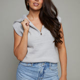 Kacey Zip Mock Neck Vest