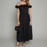 Riah Rose Off the Shoulder Midi Dress