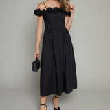 Riah Rose Off the Shoulder Midi Dress