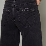 Andrea Barrel Embellished Eyelet Jeans