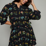 Nyla Embroidered Floral Mini Skirt