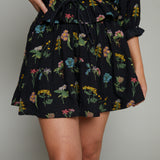 Nyla Embroidered Floral Mini Skirt