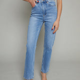Luca High Rise Slim Straight Jeans