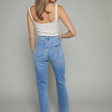 Luca High Rise Slim Straight Jeans