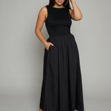 Isabella Mixed Media Midi Dress