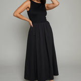 Isabella Mixed Media Midi Dress