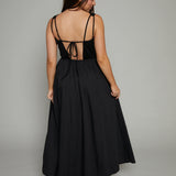 Isabella Mixed Media Midi Dress