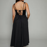 Isabella Mixed Media Midi Dress