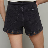 Rae Embellished Eyelet Denim Shorts