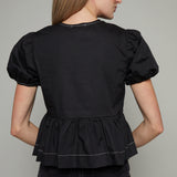 Ruby Front Tie Puff Sleeve Top