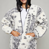 Jodie Oversized Bandana Sherpa Jacket