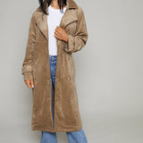 Jojo Suede Trench Coat