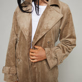 Jojo Suede Trench Coat