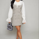 Delvina Button Front Mini Dress