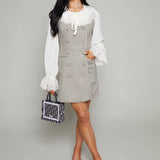 Delvina Button Front Mini Dress