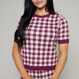 Daniella Checkered Knit Top