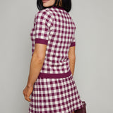 Daniella Checkered Knit Top