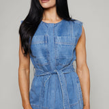 Eliza Belted Denim Vest