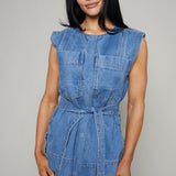 Eliza Belted Denim Vest