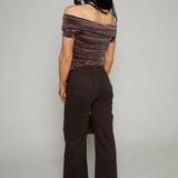 Reese Velvet Off The Shoulder Top