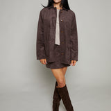 Blayne Faux Suede Chore Coat