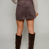Fiona Faux Suede Mini Skirt