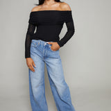 Delaney Polka Dot Off The Shoulder Top