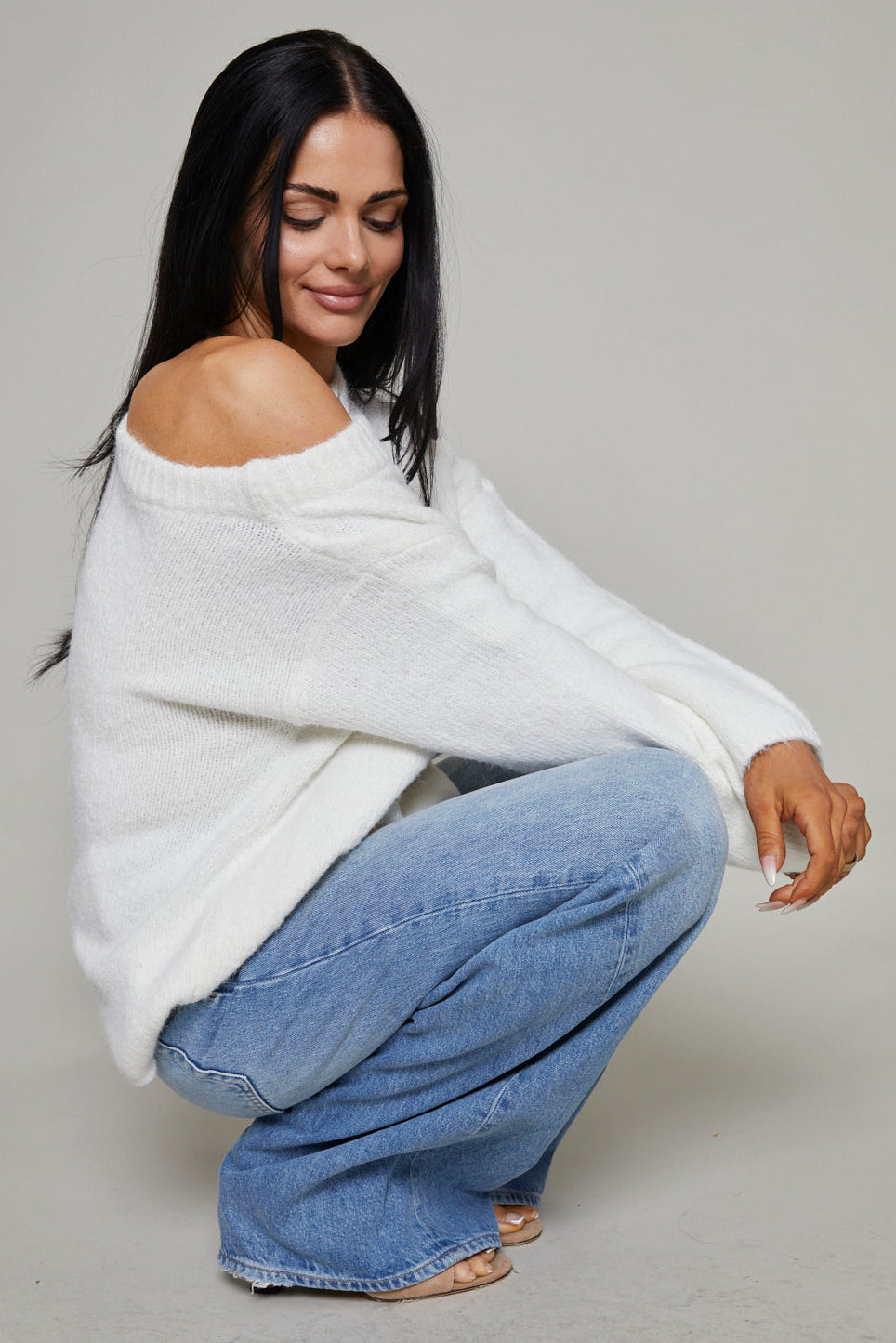 Micha Off the Shoulder Oversized Sweater
