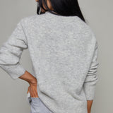 Vixen Classic Crew Sweater - Soft Grey