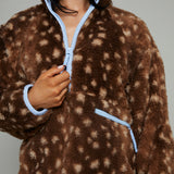 Andie Oversized Sherpa Pullover - Fawn