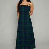 Darla Plaid Lace Maxi Dress