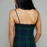 Darla Plaid Lace Maxi Dress