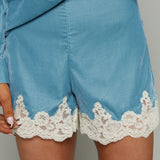 Diana Velvet Lace Shorts