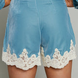 Diana Velvet Lace Shorts